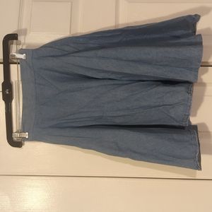 Korean chambray circle skirt